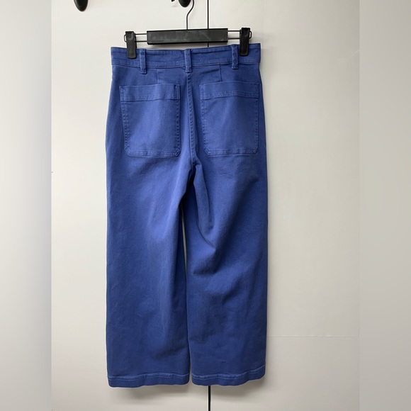 Everlane Straight Leg Crop Jeans in Cobalt Blue - Picture 2 of 5